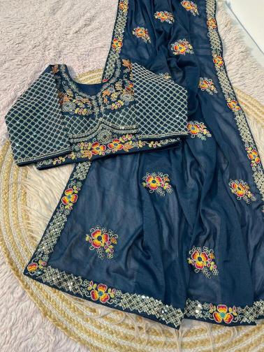 Vinayak stiched blouse saree wholesale market in surat for ladies clothes